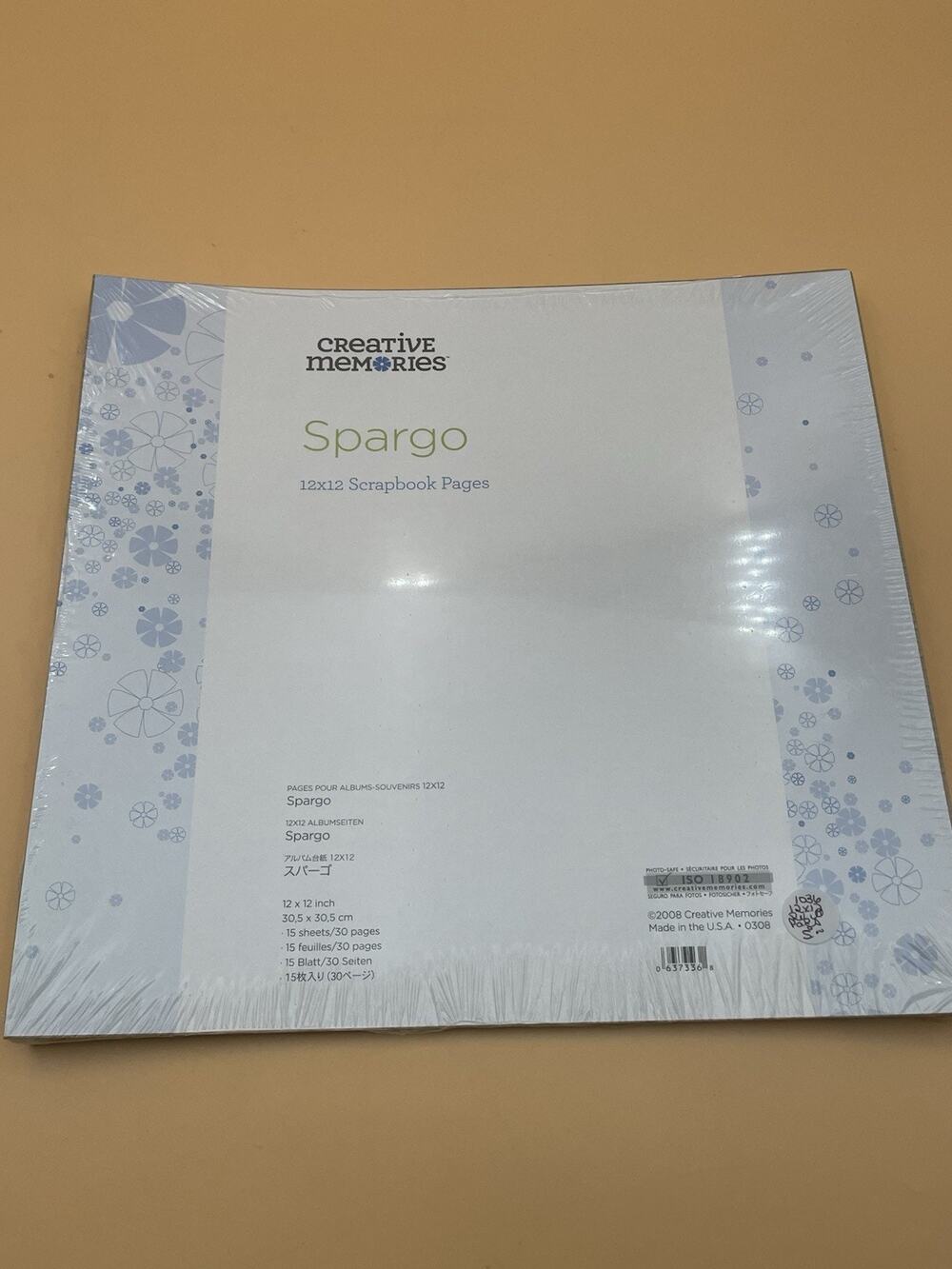 NEW Creative Memories 12x12 SPARGO Album Pages TRUE SIZE 15 Sheets/30 Pages NIP